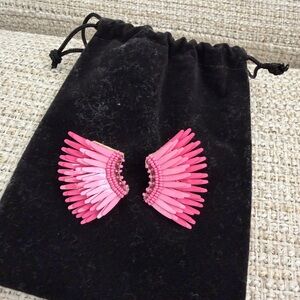 Mignonne Gavigan Pink Wing Earrings